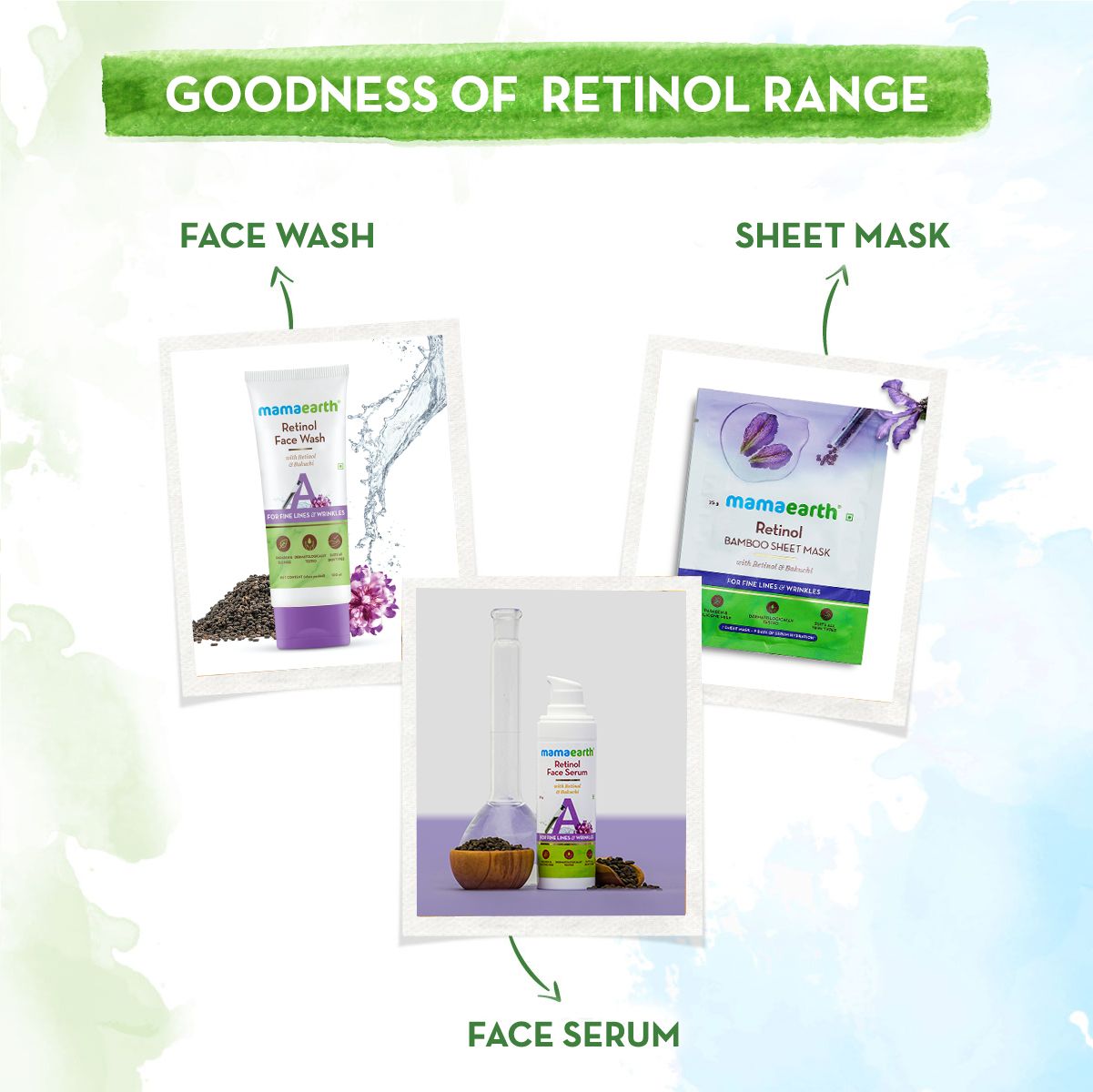 Mamaearth Retinol Bamboo Sheet Mask with Retinol and Bakuchi for Fine Lines and Wrinkles, 25g - Image 6 - Buy from Indicrest