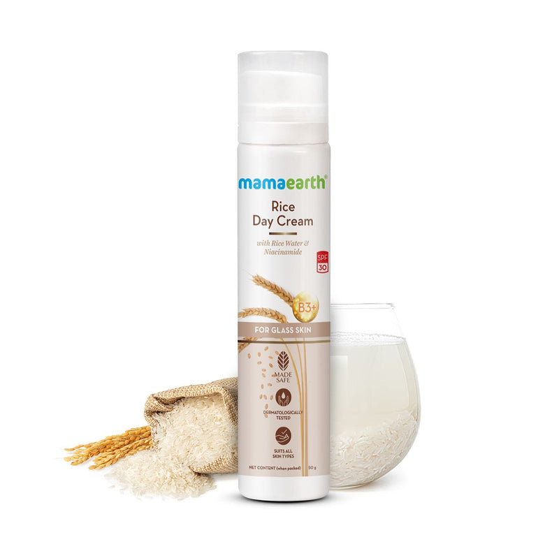Mamaearth Rice Day Cream With Rice Water & Niacinamide for Glass Skin, 50g - Buy from Indicrest