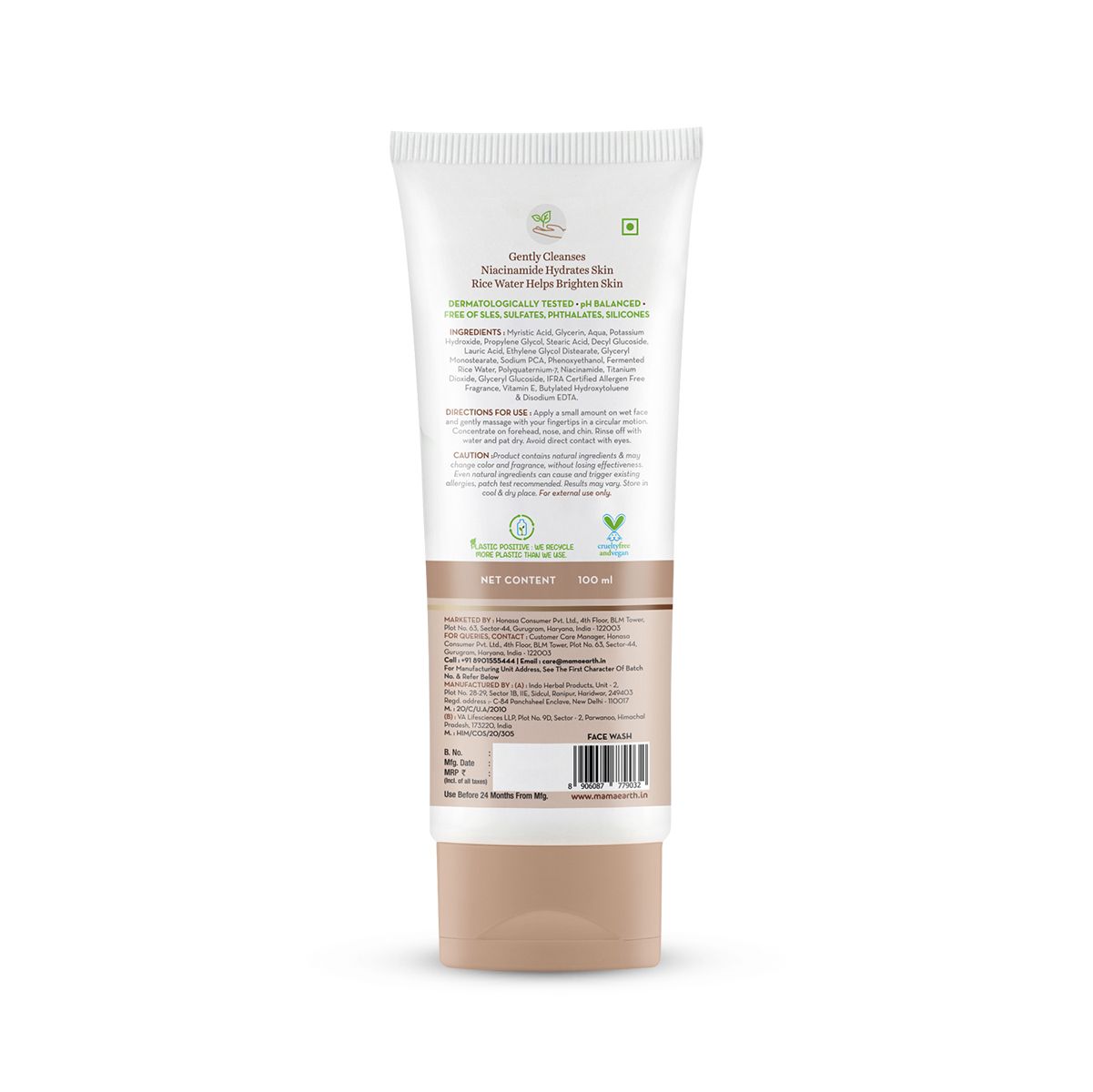 Mamaearth Rice Face Wash With Rice Water & Niacinamide for Glass Skin, 20ml - Image 8 - Buy from Indicrest