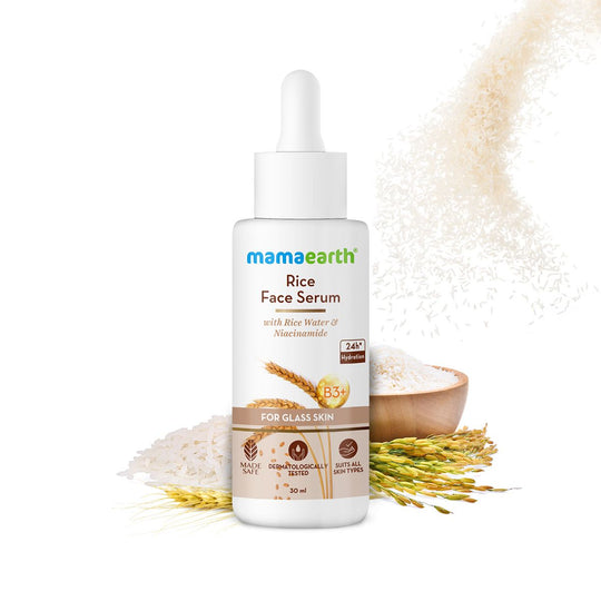 Mamaearth Rice Face Serum With Rice Water & Niacinamide for Glass Skin, 30ml - Buy from Indicrest