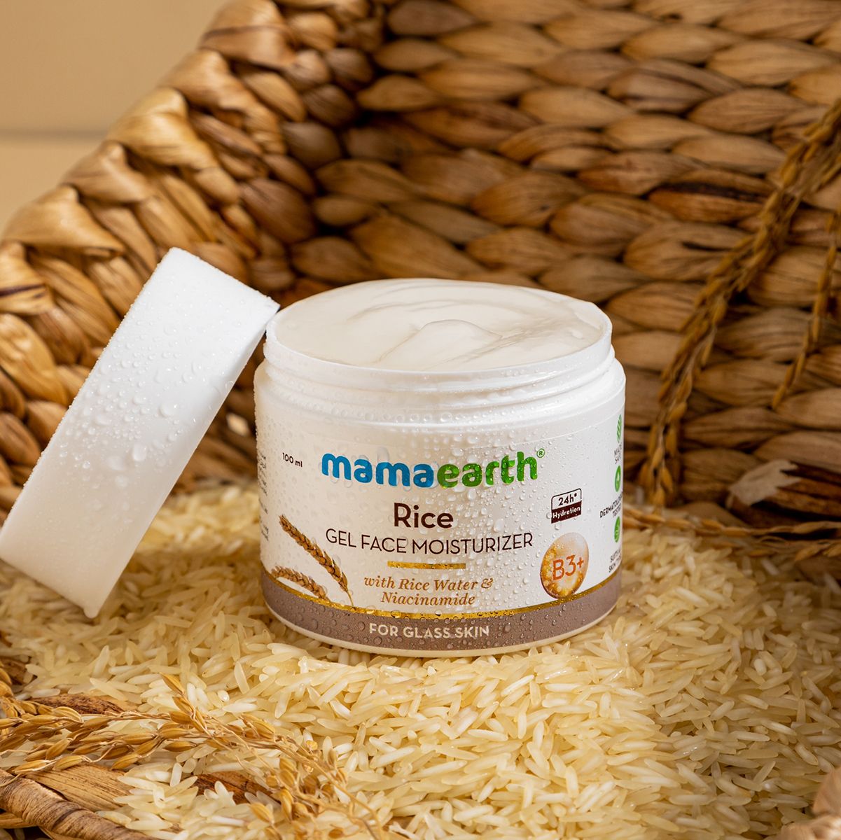 Mamaearth Rice Gel Face Moisturizer With Rice Water & Niacinamide for Glass Skin, 100ml - Image 2 - Buy from Indicrest