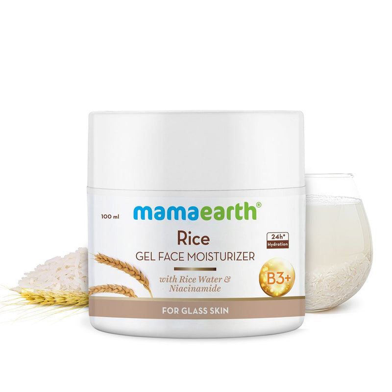 Mamaearth Rice Gel Face Moisturizer With Rice Water & Niacinamide for Glass Skin, 100ml - Buy from Indicrest