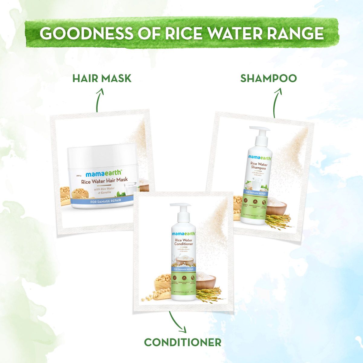 Mamaearth Rice Water Hair Mask with Rice Water and Keratin For Smoothening Hair and Damage Repair, 200g - Image 6 - Buy from Indicrest