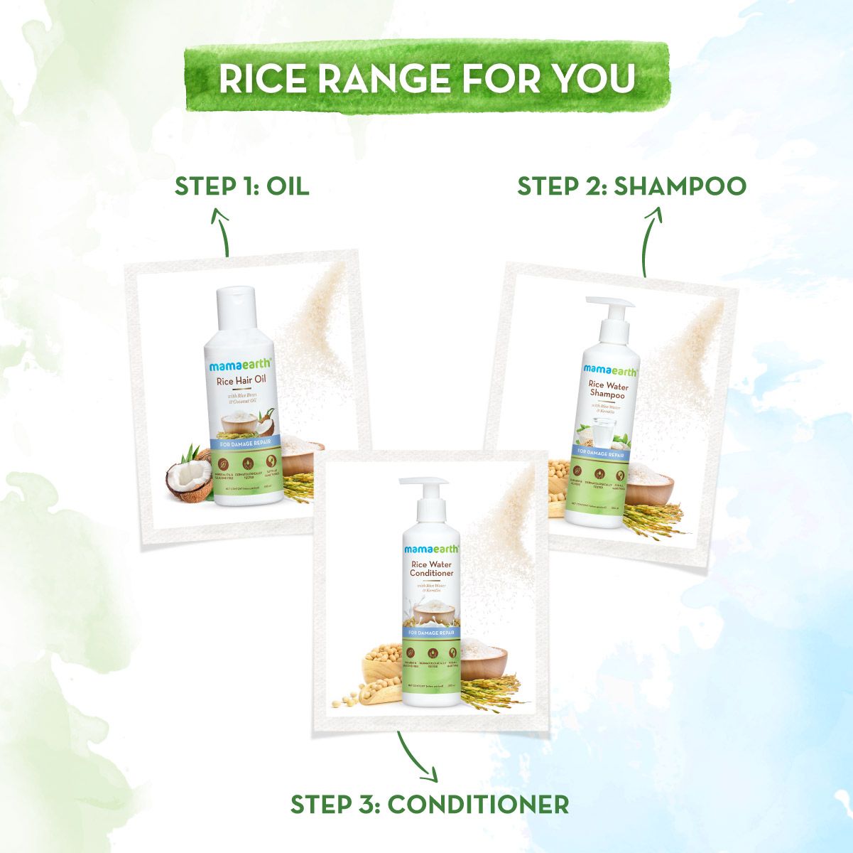 Mamaearth Rice Water Shampoo For Damage Repair, 250ml - Image 6 - Buy from Indicrest