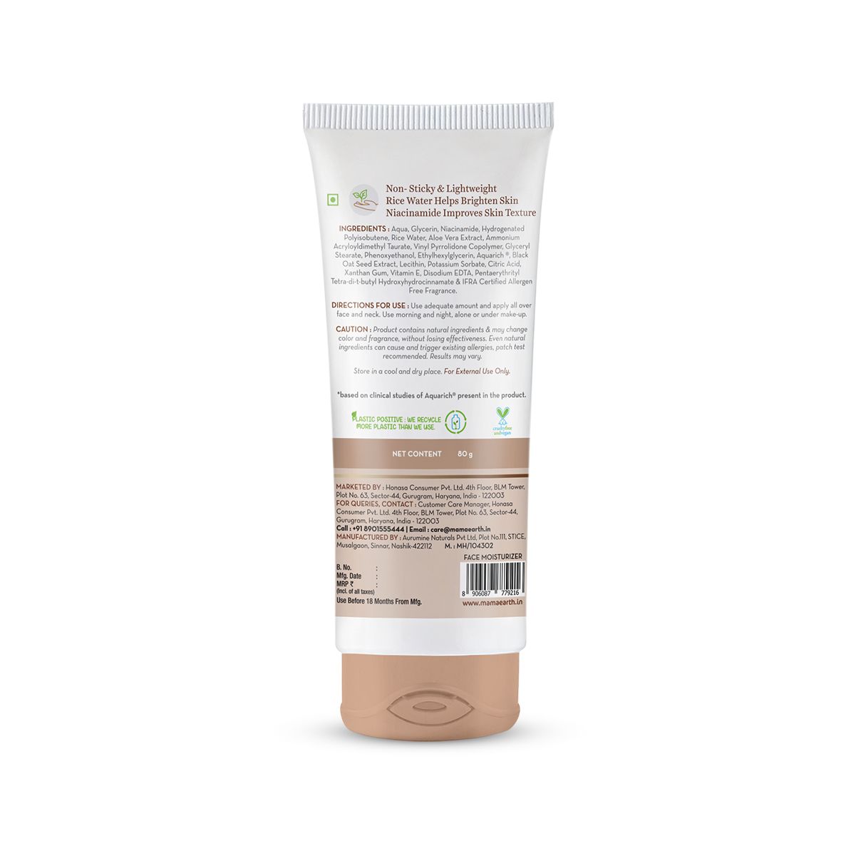 Mamaearth Rice Oil-Free Face Moisturizer With Rice Water & Niacinamide for Glass Skin, 80g - Image 8 - Buy from Indicrest