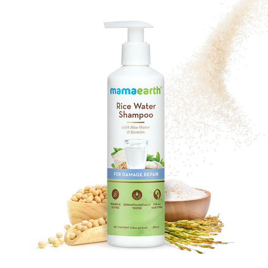 Mamaearth Rice Water Shampoo For Damage Repair, 250ml - Buy from Indicrest