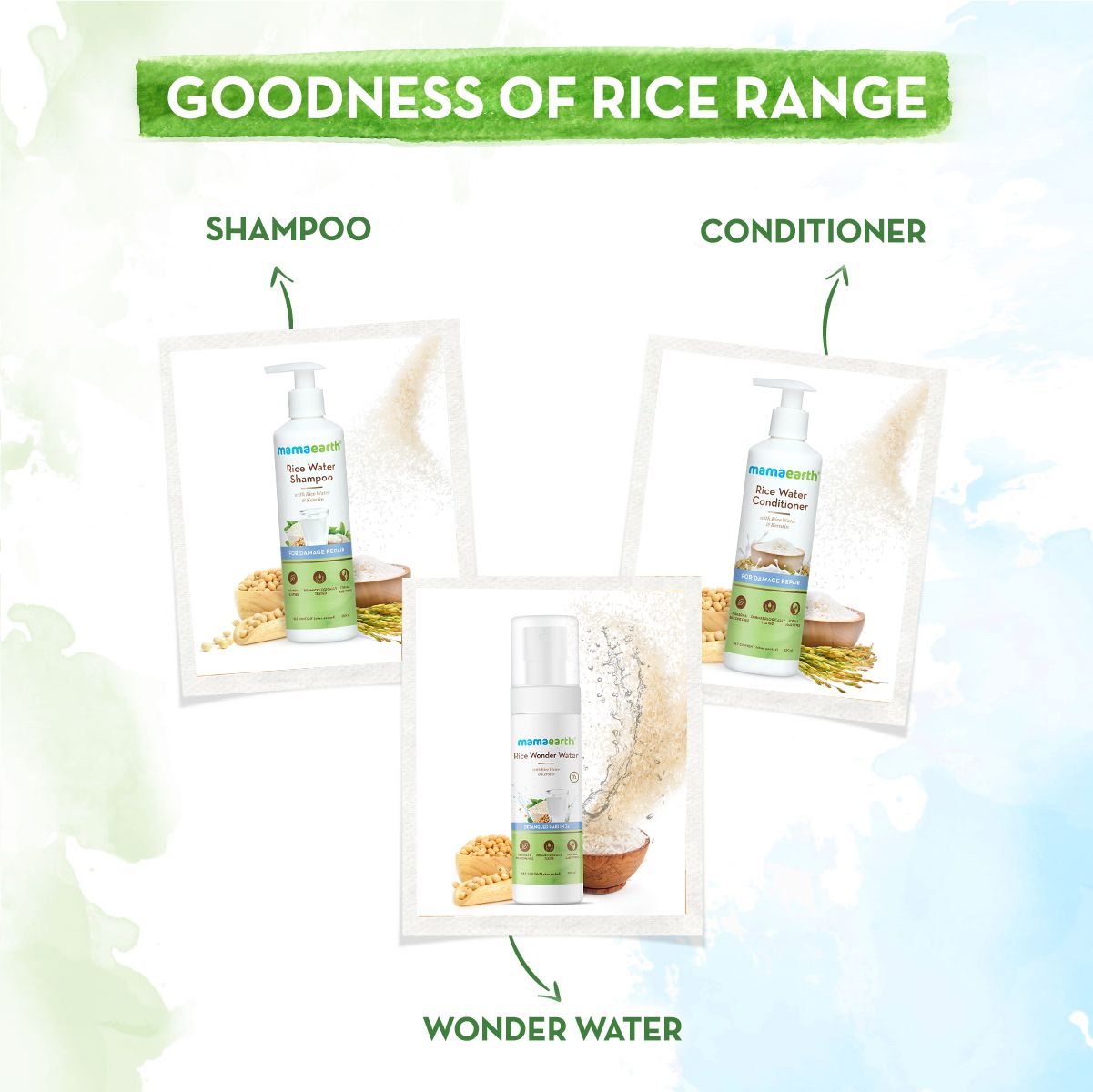 Mamaearth Rice Wonder Water With Rice Water & Keratin For Detangled Hair in 7 Seconds, 100ml - Image 5 - Buy from Indicrest