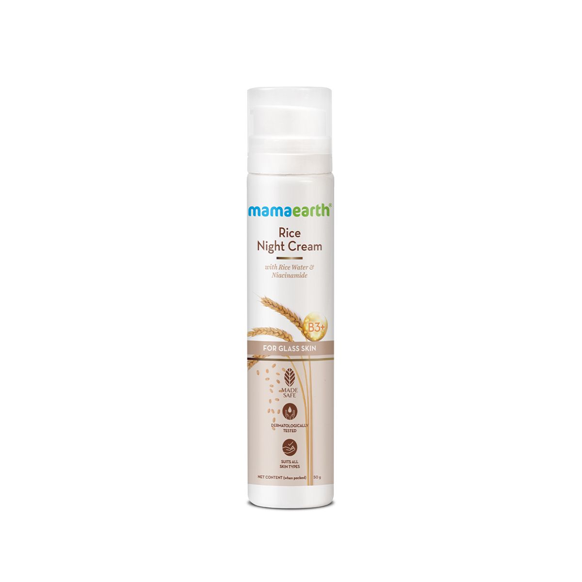Mamaearth Rice Night Cream With Rice Water & Niacinamide for Glass Skin, 50g - Image 10 - Buy from Indicrest