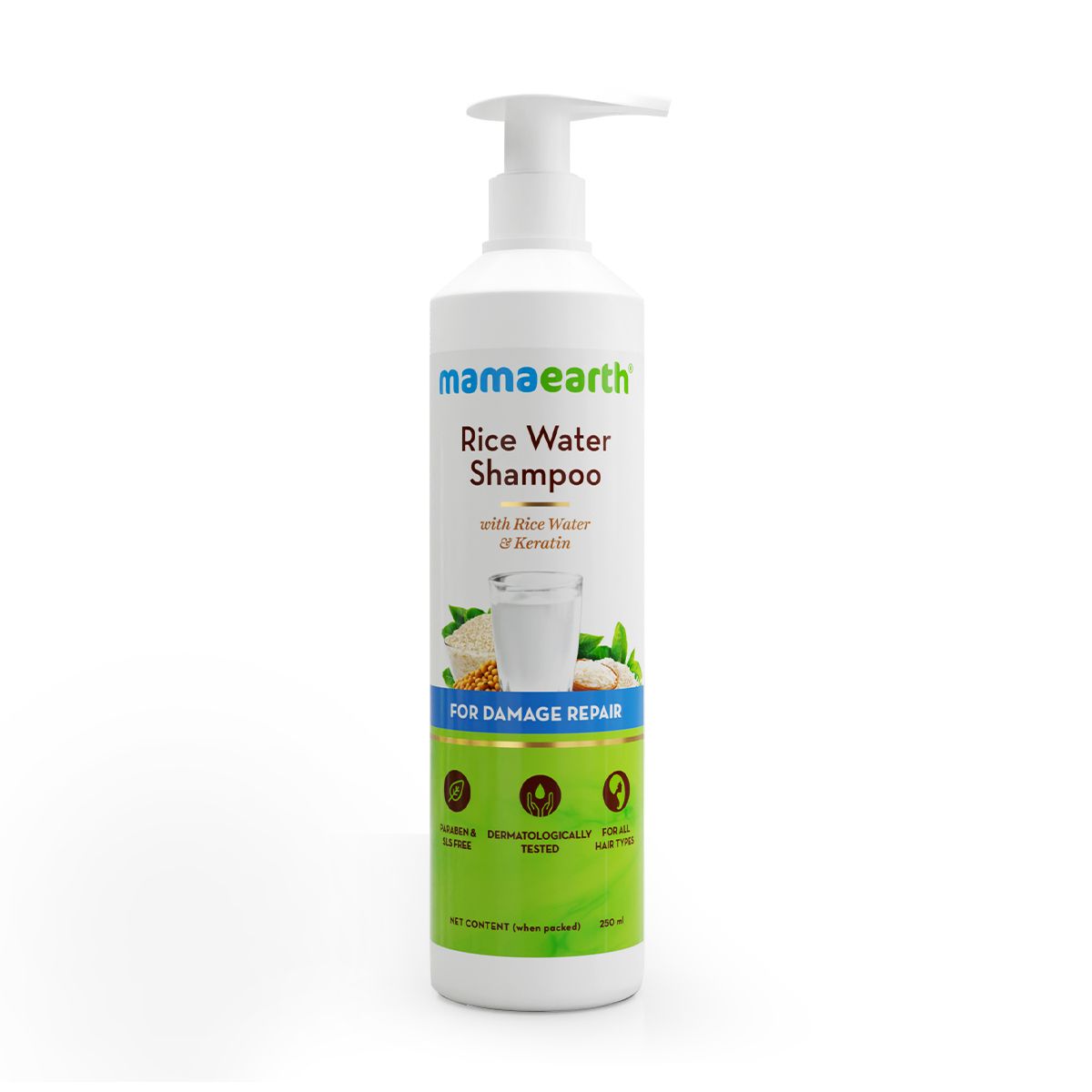 Mamaearth Rice Water Shampoo For Damage Repair, 250ml - Image 8 - Buy from Indicrest
