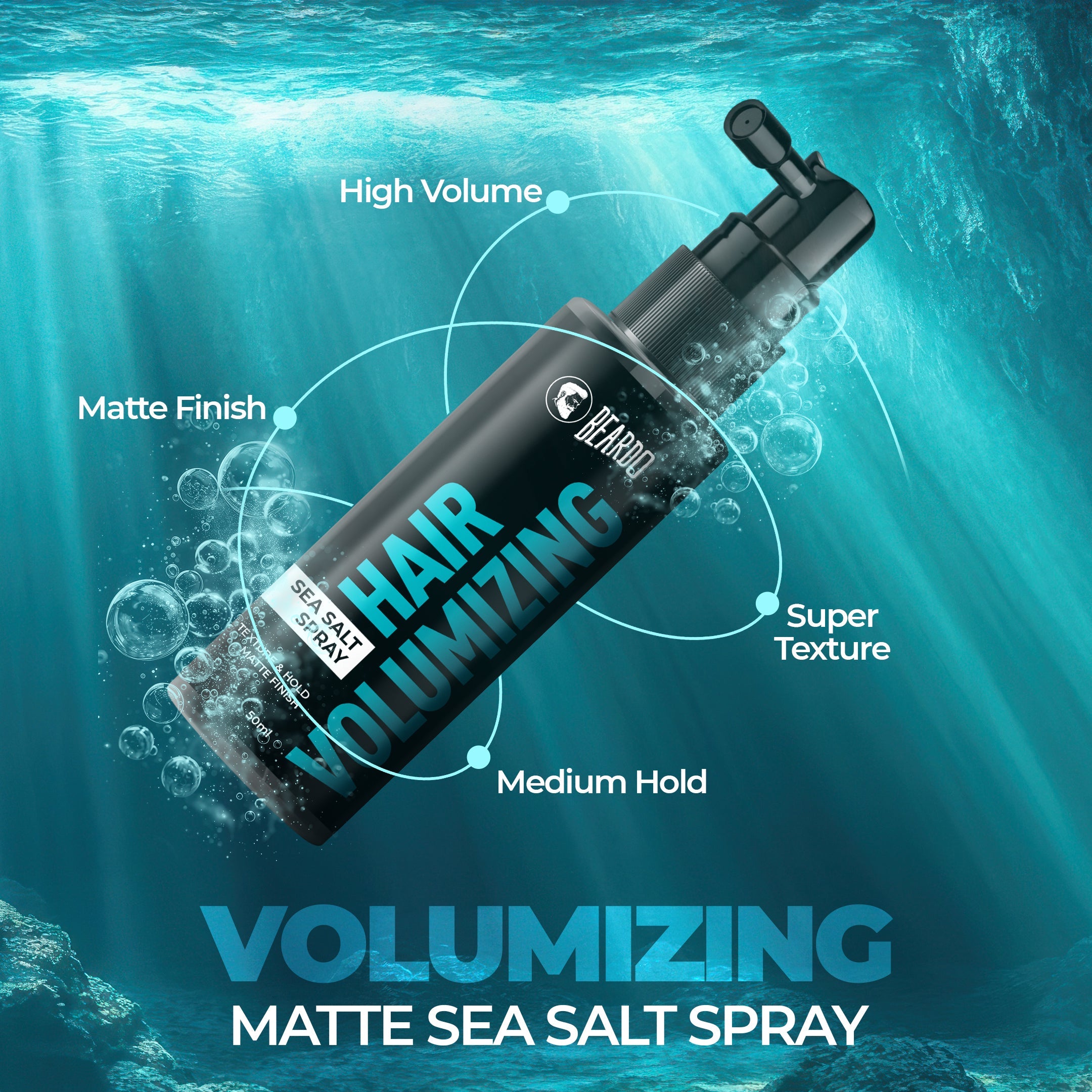 Beardo Hair Volumizing Sea Salt Spray, 50ml - Image 3 - Buy from Indicrest