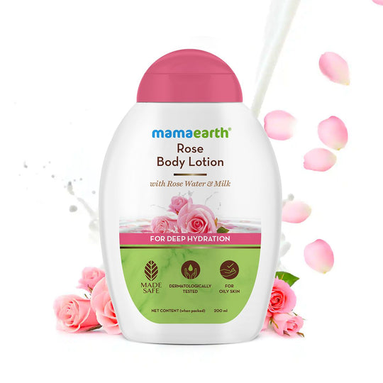 Mamaearth Rose Body Lotion with Rose Water and Milk For Deep Hydration, 200ml - Buy from Indicrest