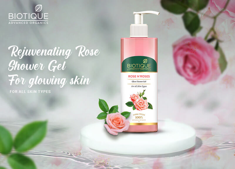 Biotique Rose N'ROSES Glow Shower Gel, 200ml - Image 3 - Buy from Indicrest