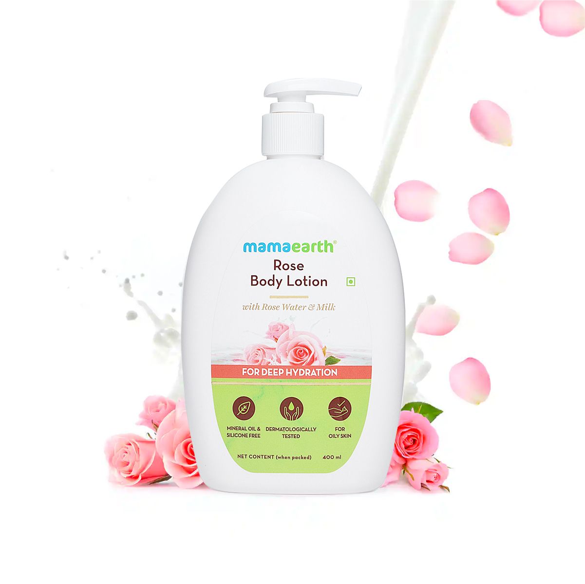 Mamaearth Rose Body Lotion with Rose Water and Milk For Deep Hydration, 400ml - Buy from Indicrest