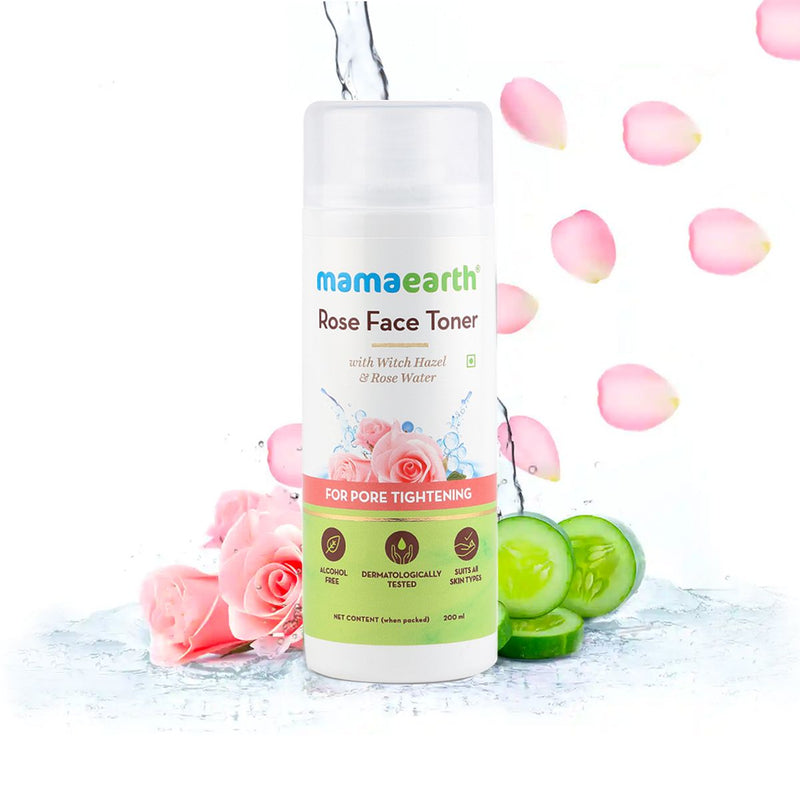 Mamaearth Rose Face Toner with Witch Hazel and Rose Water for Pore Tightening, 200ml - Buy from Indicrest