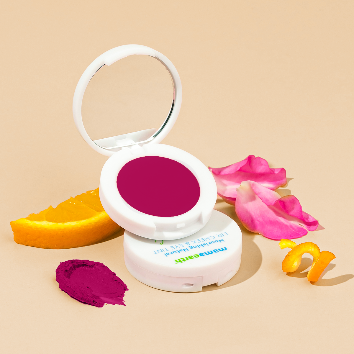 Mamaearth Nourishing Natural Lip Cheek & Eye Tint with Vitamin C & Rose, Rose Pink, 4 g - Image 2 - Buy from Indicrest