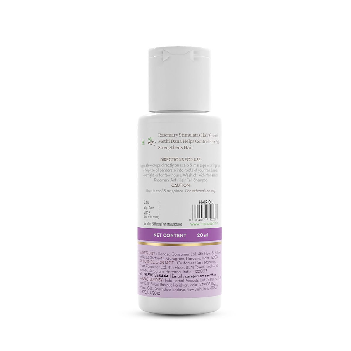 Mamaearth Rosemary Hair Growth Oil with Rosemary & Methi Dana for Promoting Hair Growth, 20ml - Image 2 - Buy from Indicrest