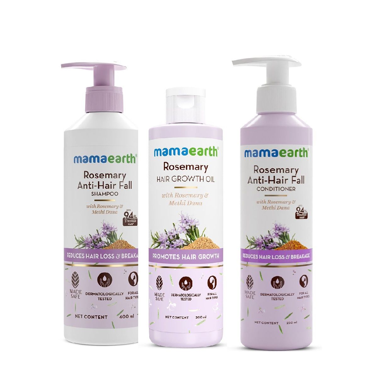 Mamaearth Rosemary Complete Hair Care Kit, 850ml - Buy from Indicrest