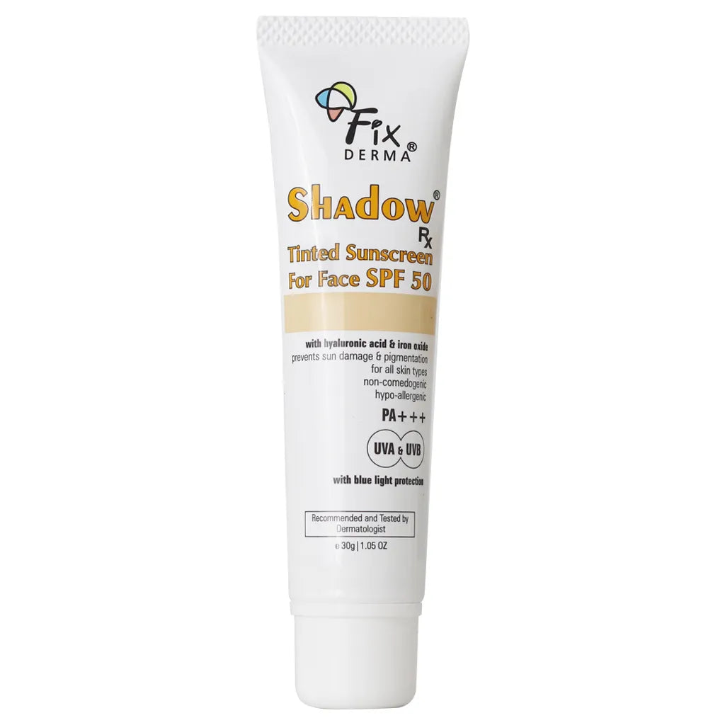 Fixderma Shadow Rx Tinted Sunscreen For Face SPF 50 | Dermatologist-Recommended sunscreen with a sheer tint, 30g - Image 8 - Buy from Indicrest
