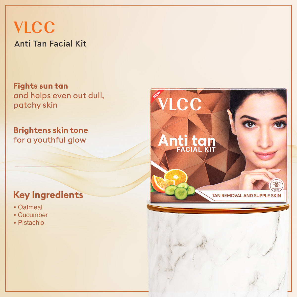 VLCC Salon At Home Combo - Anti Tan Facial Kit, Diamond Bleach and Manicure - Pedicure Kit - Image 2 - Buy from Indicrest