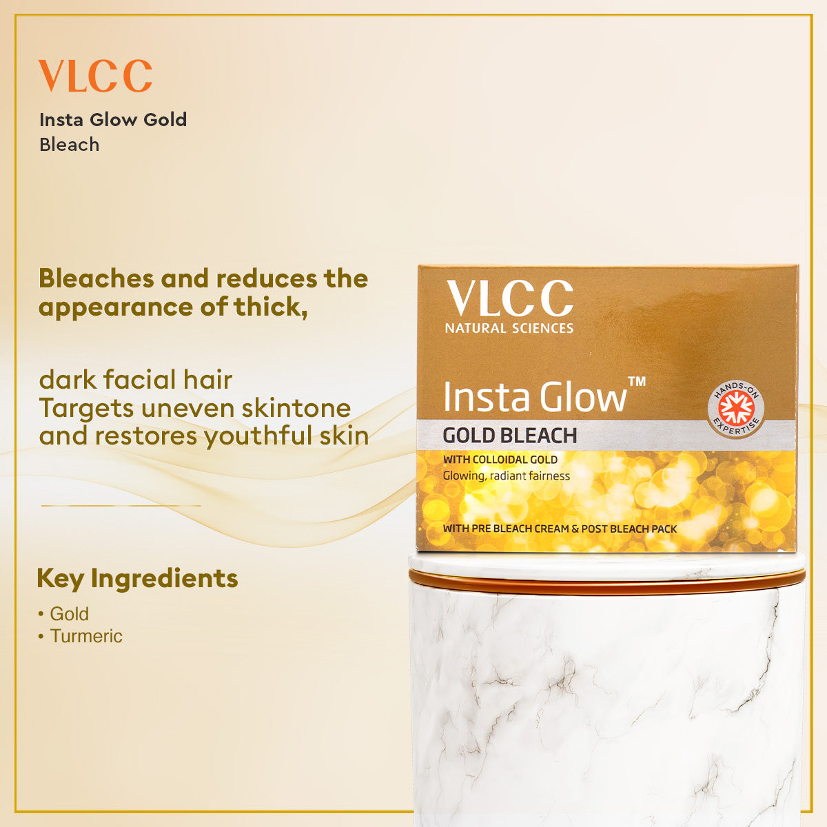 VLCC Salon At Home Combo - Gold Facial Kit, Gold Bleach, Manicure and Pedicure Kit - Image 3 - Buy from Indicrest