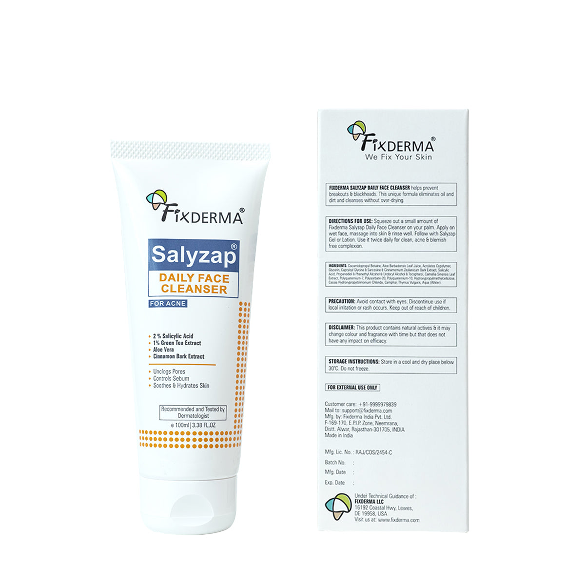 Fixderma Salyzap Daily Face Cleanser | Non-Drying Cleansing Formula for Clear, Acne-Free Skin, 60g - Image 11 - Buy from Indicrest