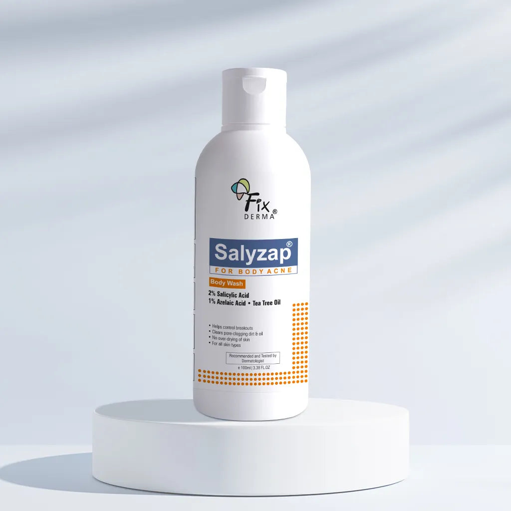 Fixderma Salyzap Body Wash | Soap-Free Wash to Combat Stubborn Body Acne, 100ml - Image 7 - Buy from Indicrest
