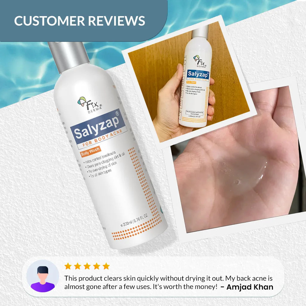 Fixderma Salyzap Body Wash 200g | Soap-Free Wash to Combat Stubborn Body Acne, 200ml - Image 5 - Buy from Indicrest
