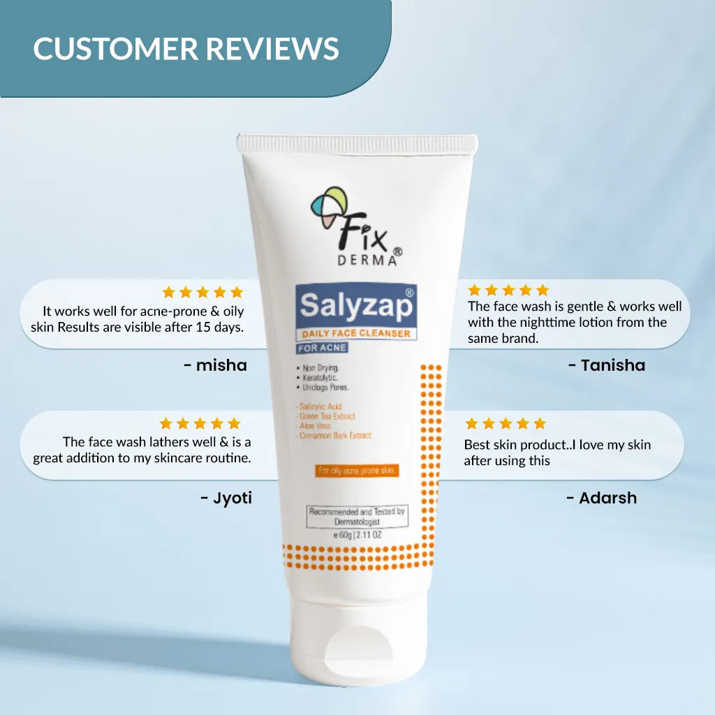 Fixderma Salyzap Daily Face Cleanser 60g Pack of 2 | Non-Drying Cleansing Formula for Clear, Acne-Free Skin - Image 5 - Buy from Indicrest