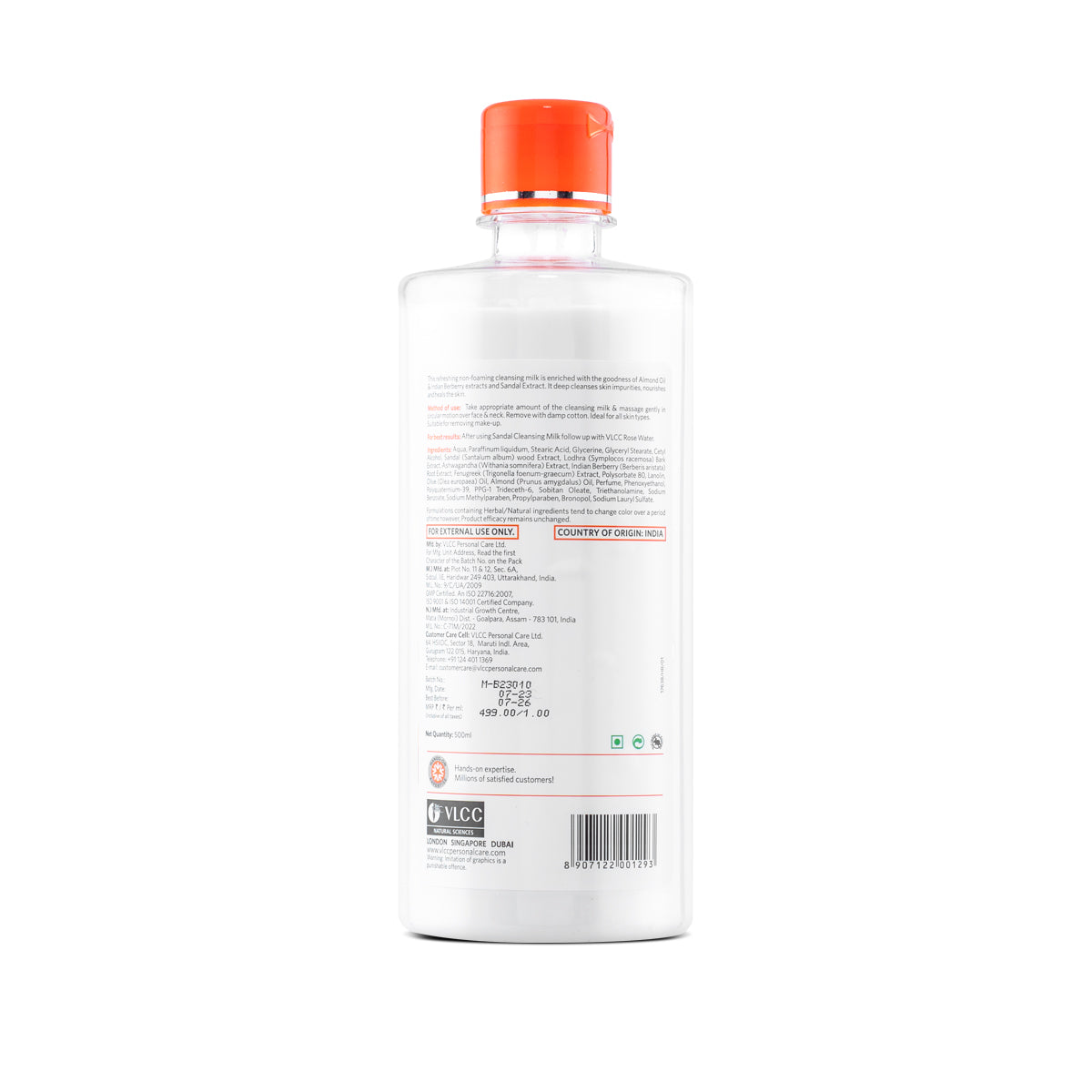 VLCC Sandal Cleansing Milk - 500 ml - Image 6 - Buy from Indicrest