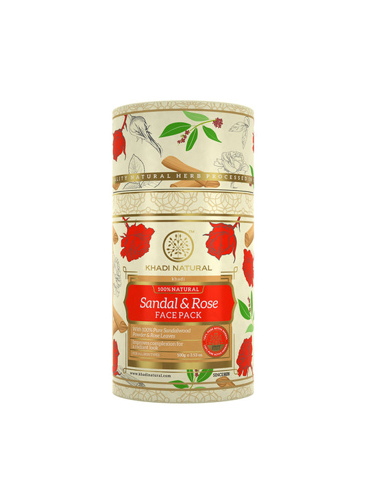 Khadi Natural Sandalwood & Rose Face Pack - 100gm - Buy from Indicrest