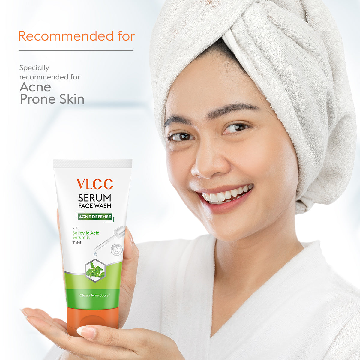 VLCC Acne Defense Serum Face Wash with Salicylic Acid Serum and Tulsi - 100ml - Image 4 - Buy from Indicrest