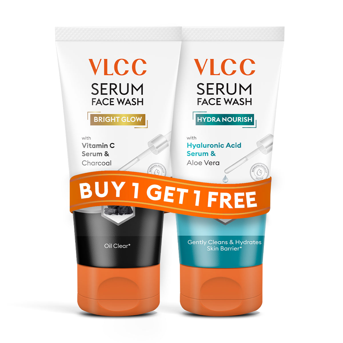 VLCC Vitamin C and Charcoal Serum Face Wash for AM and Aloe Vera Serum Face Wash for PM - Image 2 - Buy from Indicrest