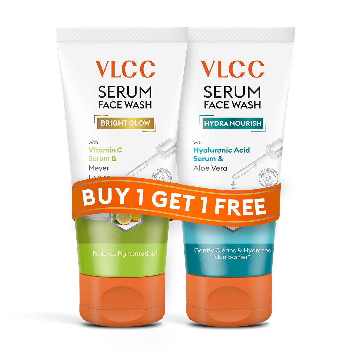 VLCC Vitamin C and Meyer Lemon Serum Face Wash for AM and Aloe Vera Serum Face Wash for PM - Image 2 - Buy from Indicrest
