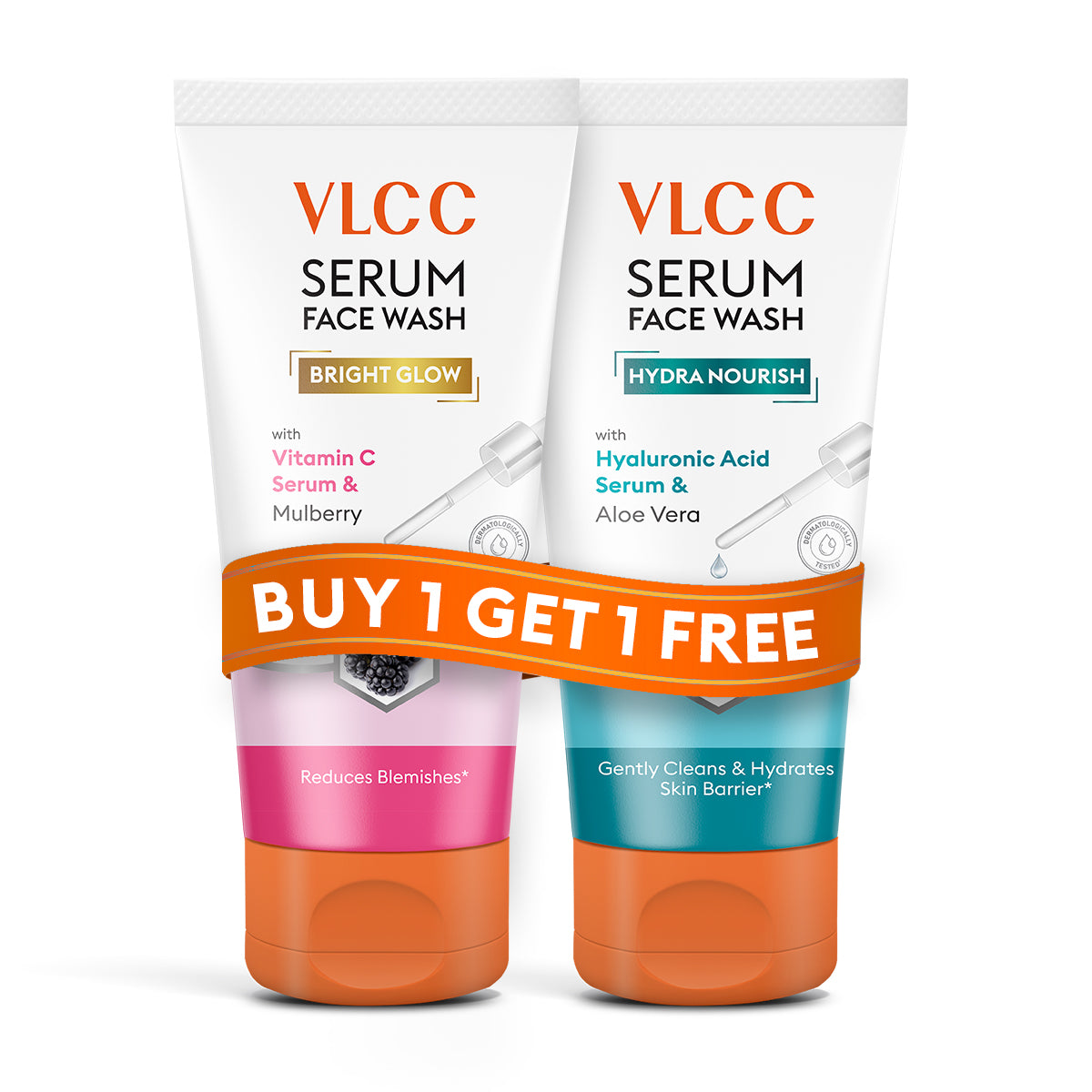 VLCC Vitamin C and Mulberry Serum Face Wash for AM and Aloe Vera Serum Face Wash for PM - Image 2 - Buy from Indicrest