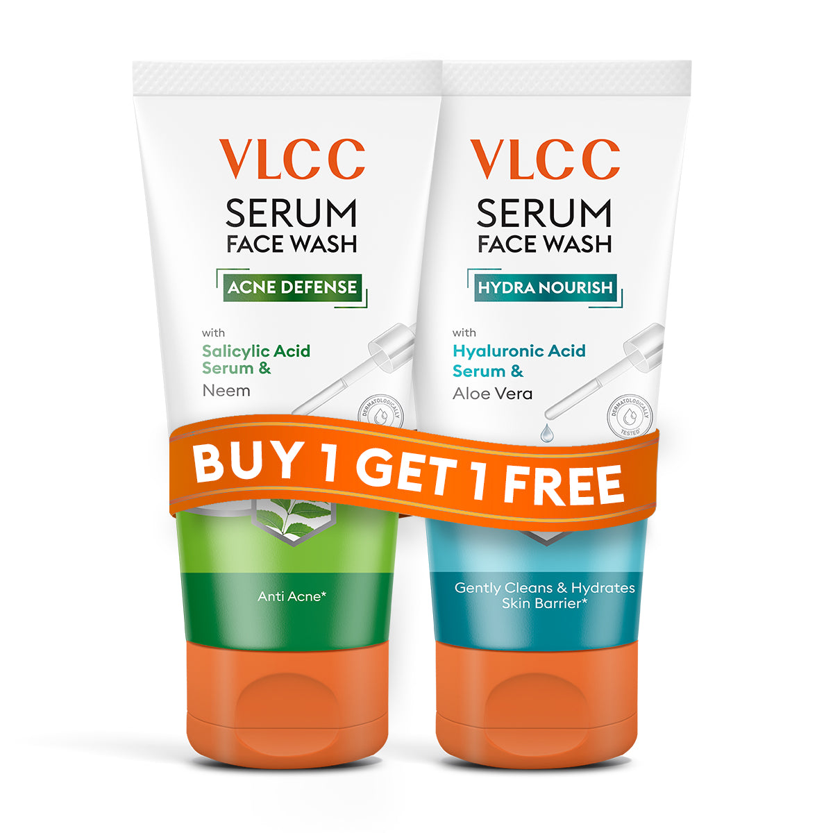VLCC Salicylic Acid and Neem Serum Face Wash  for AM and Aloe Vera Serum Face Wash for PM - Image 2 - Buy from Indicrest