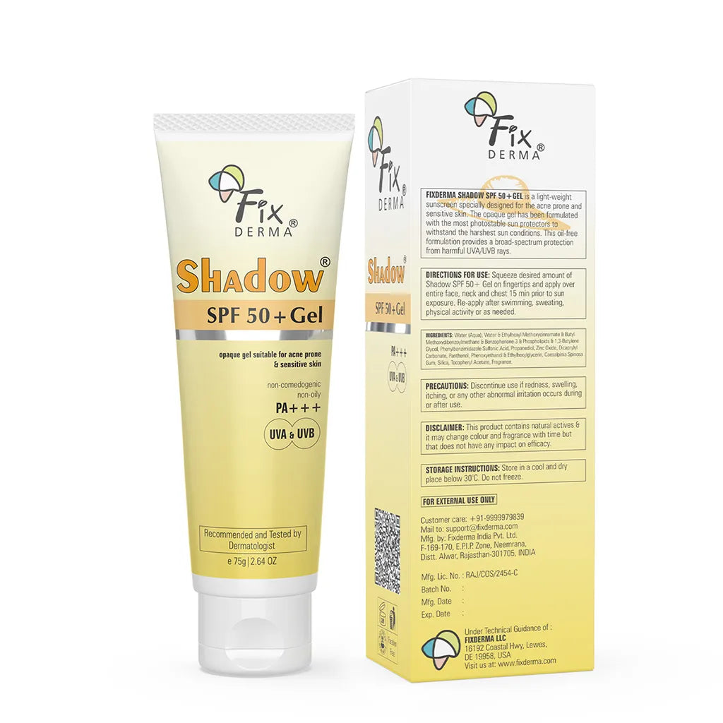 Fixderma Shadow SPF 50+ Gel Sunscreen 40g Pack of 3 | Perfect for all-season sun protection with SPF 50+ - Image 7 - Buy from Indicrest