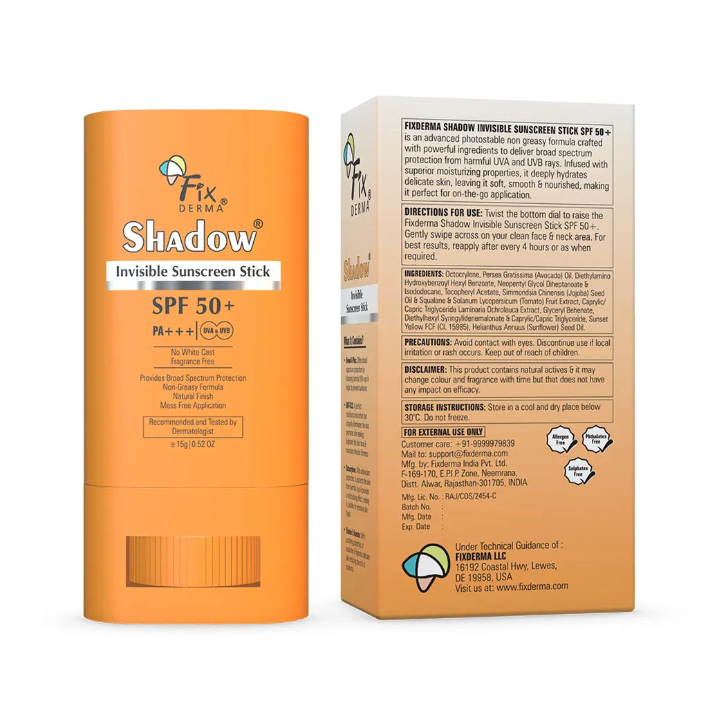 Fixderma Shadow Invisible Sunscreen Stick, Invisible Sunscreen 15g - Image 9 - Buy from Indicrest