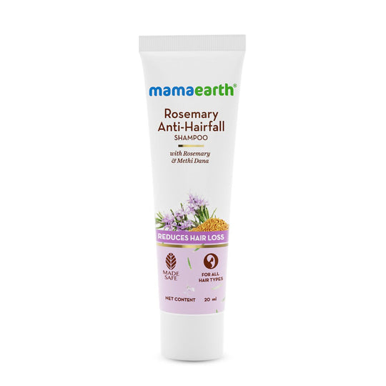 Mamaearth Rosemary Anti-Hair Fall Shampoo with Rosemary & Methi Dana for Reducing Hair Loss & Breakage, 20ml - Buy from Indicrest