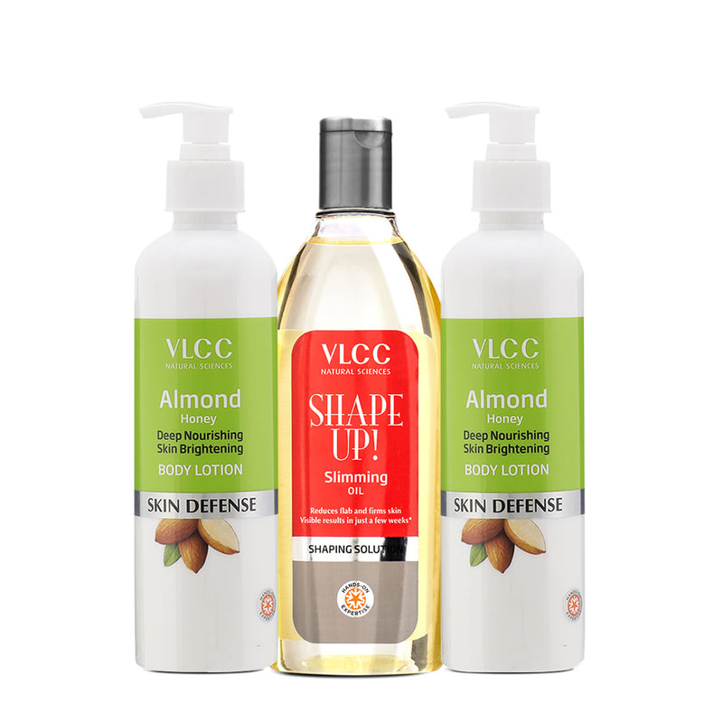 VLCC Shape Up Slimming Oil and Almond Honey Skin Brightening Body Lotion - Buy from Indicrest