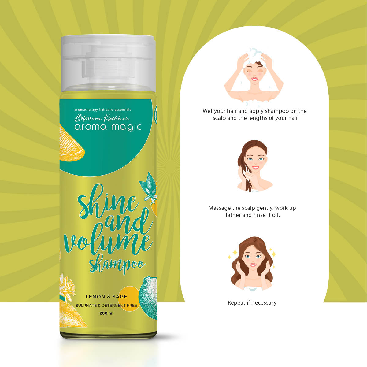 Aroma Magic Shine and Volume Shampoo, 200ml - Image 5 - Buy from Indicrest