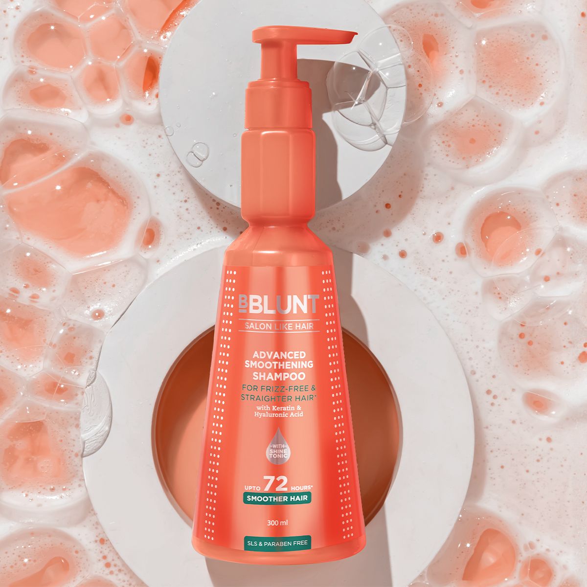 Bblunt Advanced Smoothening Shampoo with Keratin & Hyaluronic Acid, 300ml, Pack of 3 X 300ml - Image 10 - Buy from Indicrest
