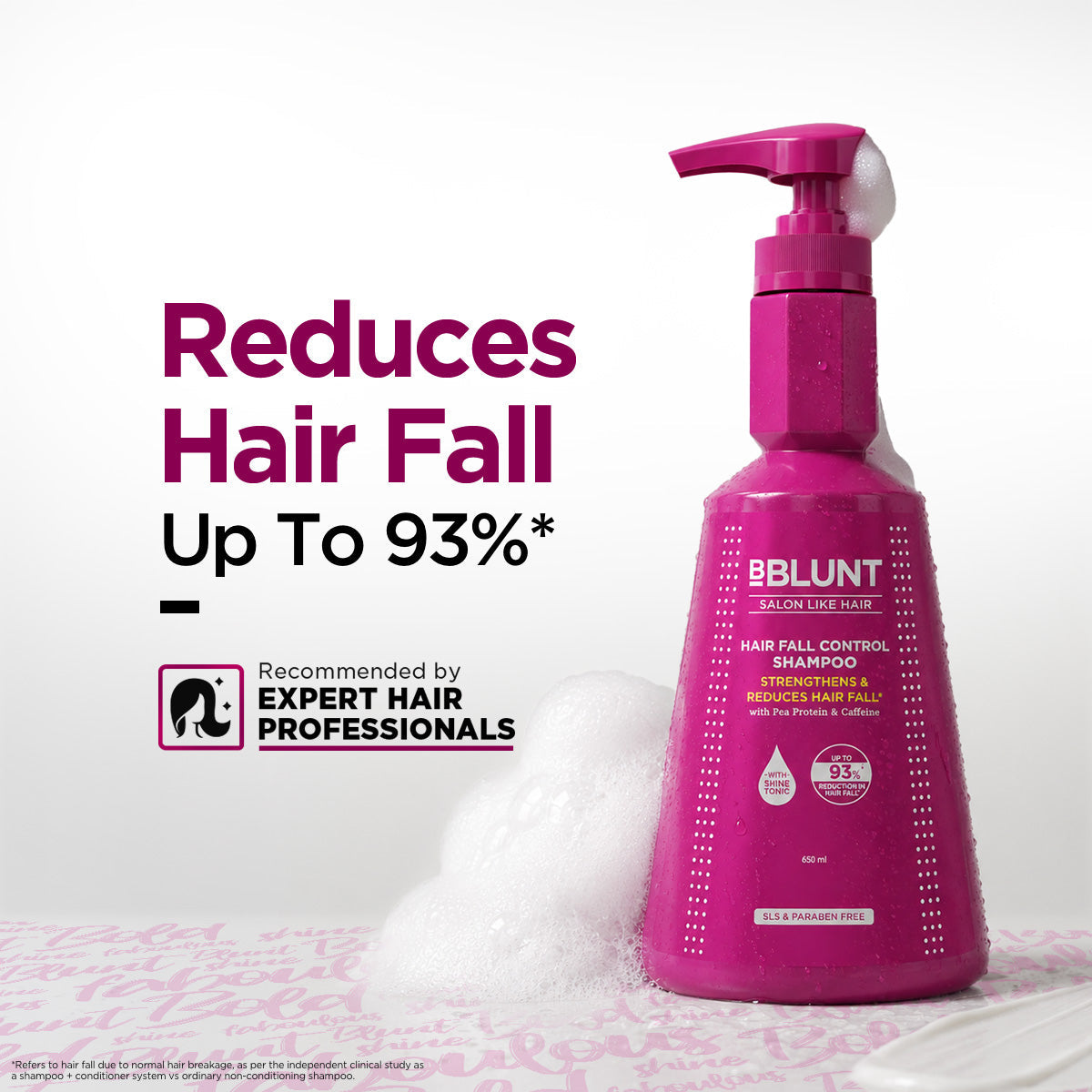 Bblunt Hair Fall Control Shampoo with Pea Protein & Caffeine for Stronger Hair, Pack of 2 X 300ml - Image 18 - Buy from Indicrest