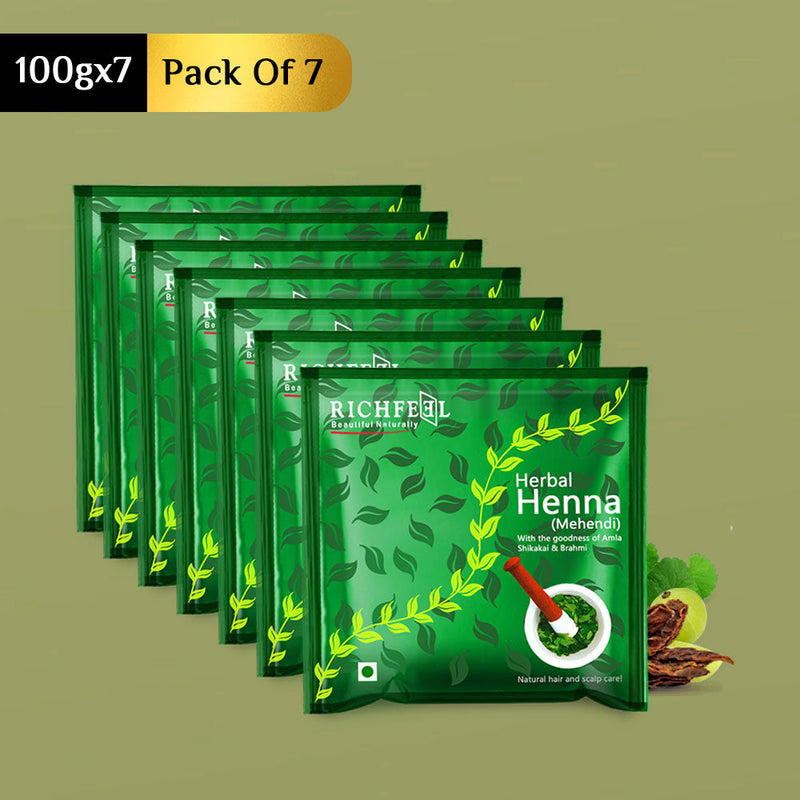 Richfeell Henna Mehendi 100 G Pack of 7 - Buy from Indicrest