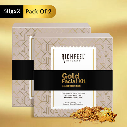 Richfeell Gold Facial Kit 5X6G Pack of 2 - Buy from Indicrest