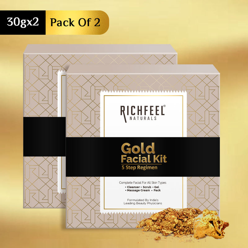 Richfeell Gold Facial Kit 5X6G Pack of 2 - Buy from Indicrest