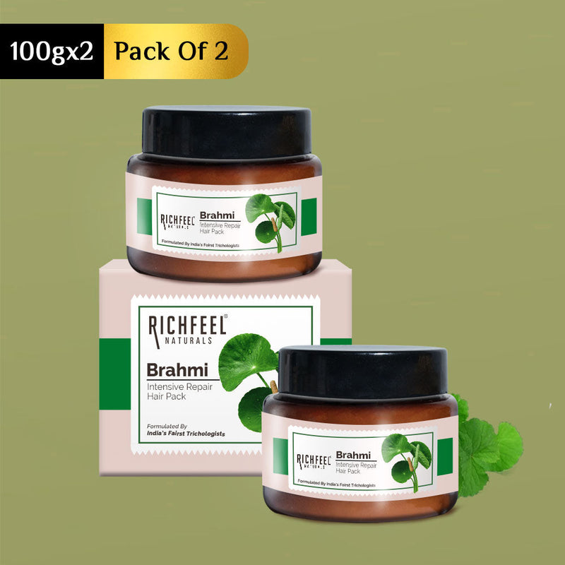 Richfeell Brahmi Intensive Repair Hair Pack 100 g Pack of 2 - Buy from Indicrest
