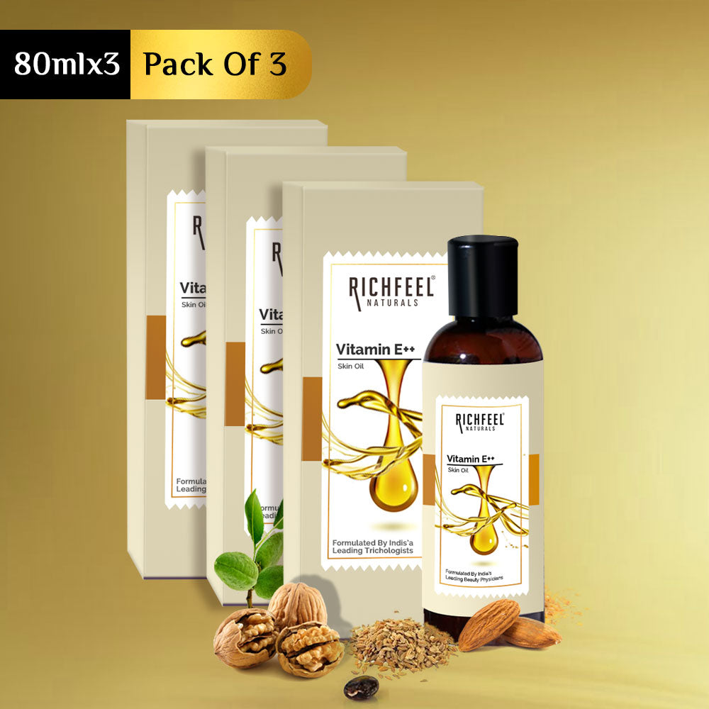 Richfeell Vitamin E Skin Oil 80 ml (Pack of 3) - Buy from Indicrest