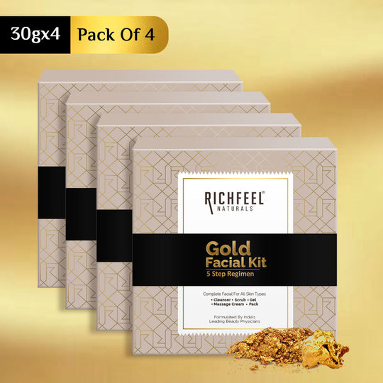 Richfeell Gold Facial Kit 5X6G Pack of 4 - Buy from Indicrest