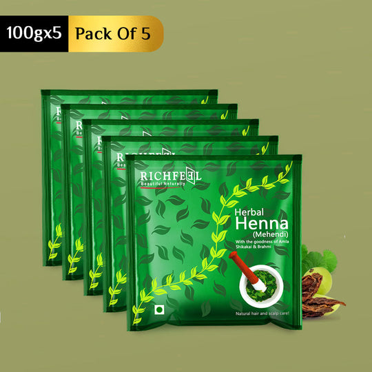 Richfeell Henna Mehendi 100 G Pack of 5 - Buy from Indicrest