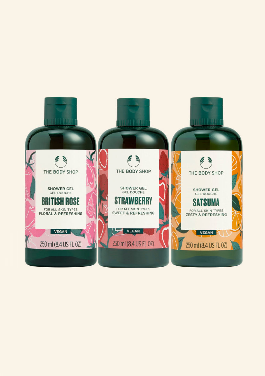 The Body Shop Shower Gel -Fruity & Floral Set, 3pc